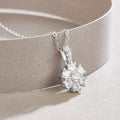Snowflake Diamond Pendant Necklace - Sterling Silver