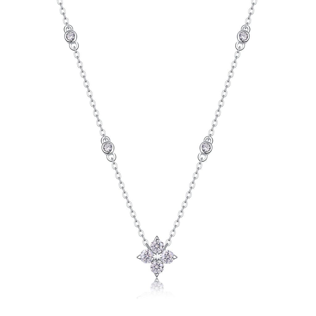 Sweetheart Halo Moissanite Diamond Look Pendant - 2 Carat S925 Sterling Silver&nbsp;